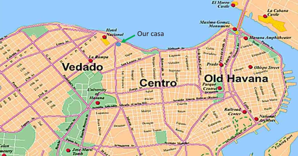Havana haritası mahalleleri